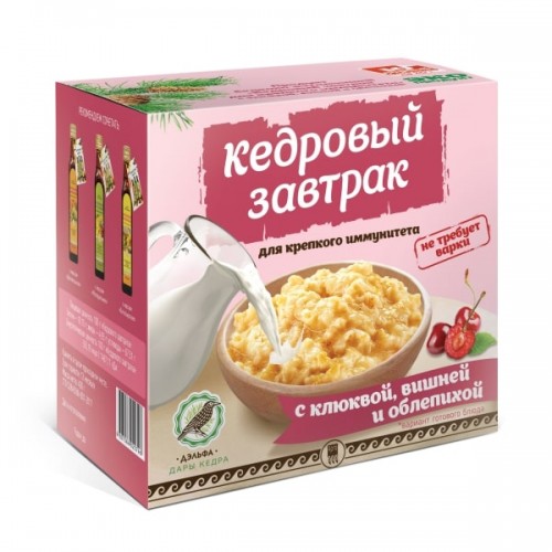 Купить Завтрак кедровый для крепкого иммунитета с клюквой, вишней и облепихой  г. Ульяновск  